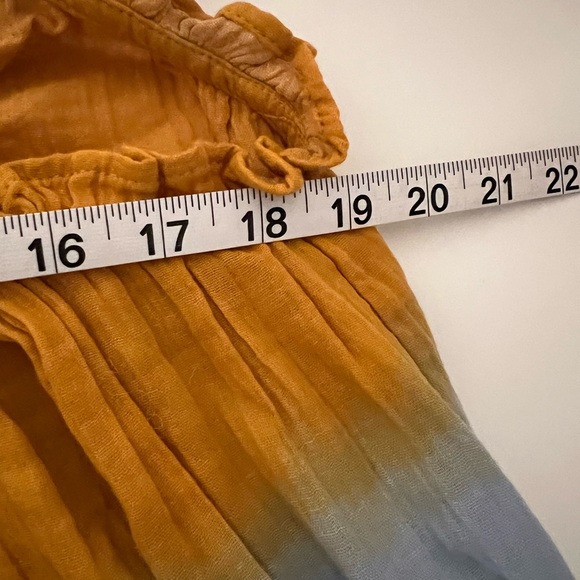 148. Zara orange blue tie dye maxi 100% cotton sz US M fits large - Picture 6 of 9